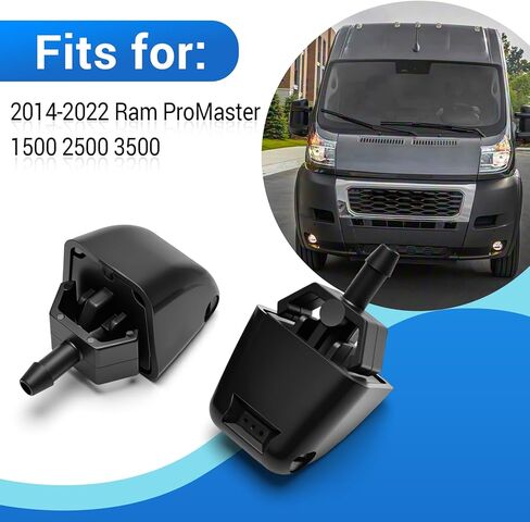 Windshield Washer Nozzle Fits for 2014-2022 Ram ProMaster 1500 2500 3500 Replaces 5PN18JXWAA 5PN18JXWAB 60935999 53273360 Driver and Passenger Side in Saudi Arabia