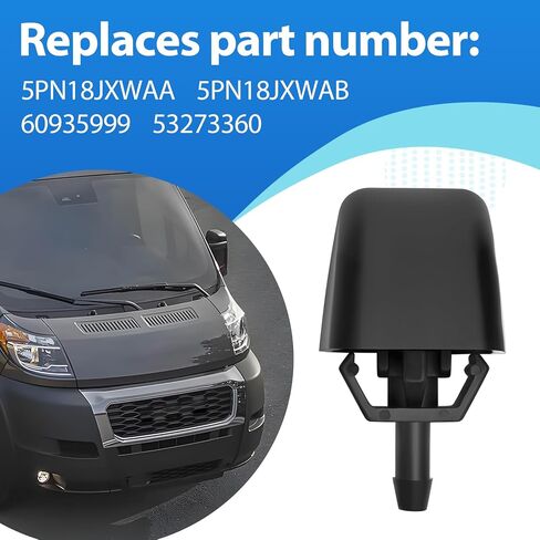 Windshield Washer Nozzle Fits for 2014-2022 Ram ProMaster 1500 2500 3500 Replaces 5PN18JXWAA 5PN18JXWAB 60935999 53273360 Driver and Passenger Side in Saudi Arabia