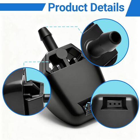 Windshield Washer Nozzle Fits for 2014-2022 Ram ProMaster 1500 2500 3500 Replaces 5PN18JXWAA 5PN18JXWAB 60935999 53273360 Driver and Passenger Side in Saudi Arabia