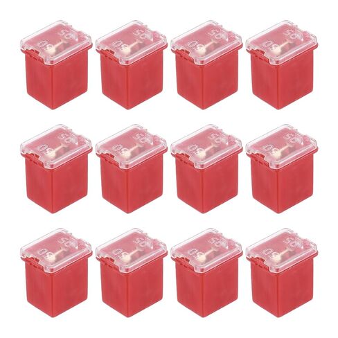 MECCANIXITY 12 Pcs Low Profile Car Fuses,32V DC 30A Box Shaped Cartridge Fuse Automotive for Pickup Trucks,Cars,Rvs,Boats in Saudi Arabia