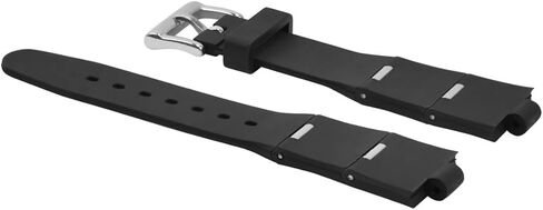 Ewatchparts 21/8MM BLACK SILICONE RUBBER WATCH BAND BRACELET FITS COMPATIBLE WITH BVLGARI DIAGONO in Saudi Arabia