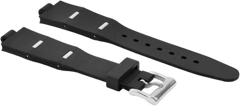 Ewatchparts 21/8MM BLACK SILICONE RUBBER WATCH BAND BRACELET FITS COMPATIBLE WITH BVLGARI DIAGONO in Saudi Arabia