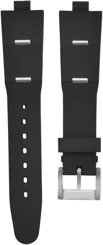 Ewatchparts 21/8MM BLACK SILICONE RUBBER WATCH BAND BRACELET FITS COMPATIBLE WITH BVLGARI DIAGONO in Saudi Arabia