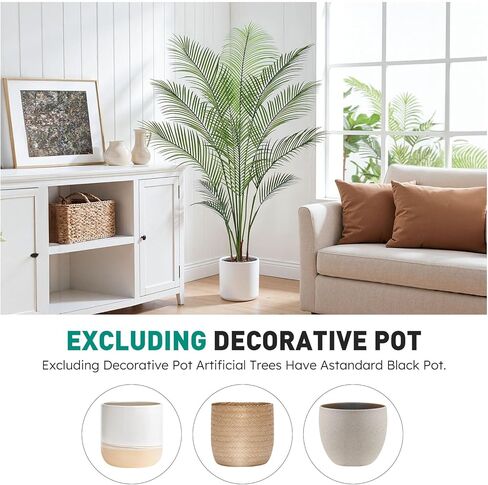 Artificial Palm Tree 5FT Tall Faux Palm Tree Indoor Fake Plants Faux Tropical Plant, UV Resistant & Maintenance Free Indoor/Outdoor Fake Tree in Pot for Home Office Living Room Patio Decor in Saudi Arabia