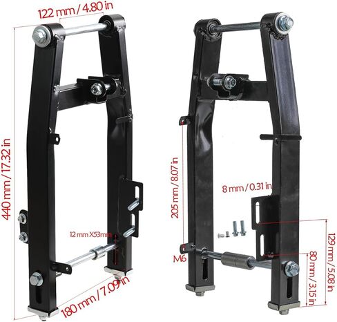 80/100-12 Rear Wheel Tire Rim & Swingarm Brake Caliper Master Kit for Pit Bike Apollo SSR CRF70 CRF50 XR50 XR70 110cc 125cc 140cc | 12" Rear Wheel Assembly with Chain Slider & Chain Guide in Kuwait
