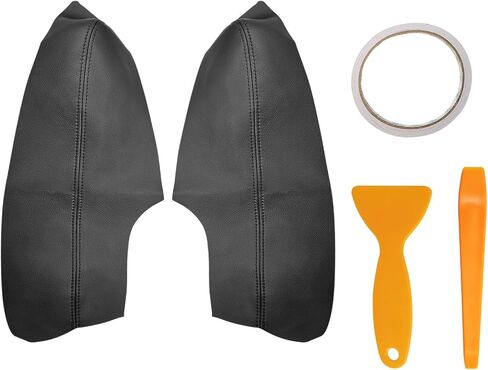Compatible with Front Door Panels Armrest Cover for Honda CRV 2017-2025 Leather Left & Right Front Door Armrest Trim with Installation Tool 2PCS Black (Leather Only) in Saudi Arabia