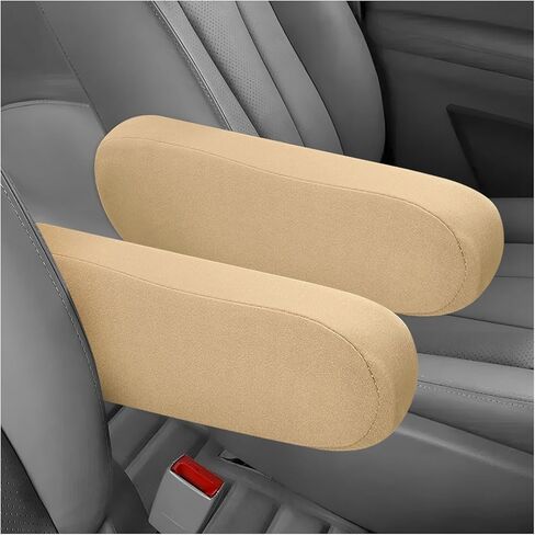 قطعتان من أغطية مسند ذراع المقعد الأمامي للسيارة، واقي جلد مسند ذراع المقعد الأمامي التلقائي من القماش المرن المسامي، استبدال غطاء مسند الذراع العالمي لمعظم شاحنات السيارات وسيارات الدفع الرباعي (رمادي) in Kuwait