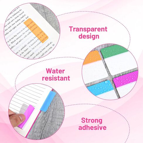 400Pcs Tabs 2'' Sticky Tabs, Colored Writable Repositionable File Tab Flags Index Tab Self Adhesive Reading Divider Sticker for Books Notebooks Binders File Folders (20 Sets) in Saudi Arabia