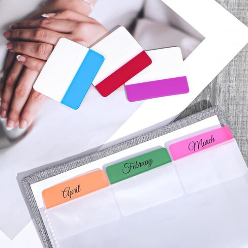400Pcs Tabs 2'' Sticky Tabs, Colored Writable Repositionable File Tab Flags Index Tab Self Adhesive Reading Divider Sticker for Books Notebooks Binders File Folders (20 Sets) in Saudi Arabia