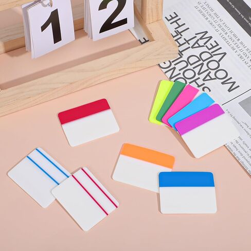 400Pcs Tabs 2'' Sticky Tabs, Colored Writable Repositionable File Tab Flags Index Tab Self Adhesive Reading Divider Sticker for Books Notebooks Binders File Folders (20 Sets) in Saudi Arabia