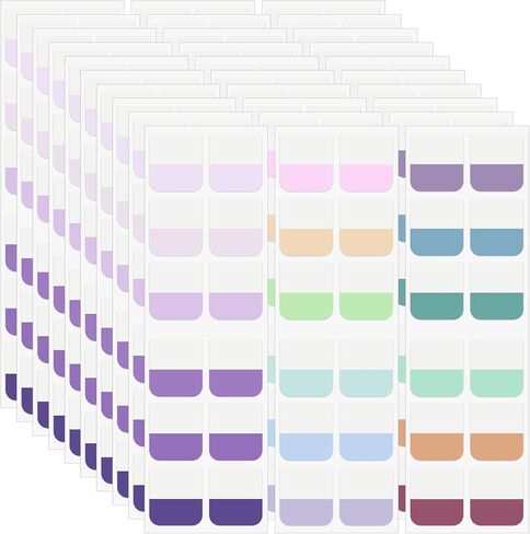 360 Pcs Sticky Index Tabs, 18 Colors Colored Book Sticky Tabs for Notebooks Binders Book Annotation Tab Stickers for File Classification (1x1.1 Inch) in Saudi Arabia