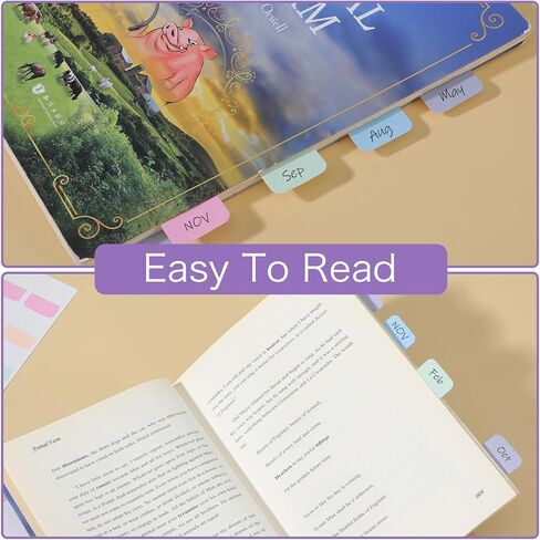360 Pcs Sticky Index Tabs, 18 Colors Colored Book Sticky Tabs for Notebooks Binders Book Annotation Tab Stickers for File Classification (1x1.1 Inch) in Saudi Arabia