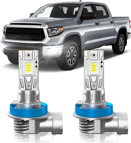 Fit for Toyota Tundra 2014-2021 Fog Light Bulbs or DRL, 6000K Cool White 700% Brightness, Real 1:1 Size Plug and Play, Pack of 2 in Kuwait