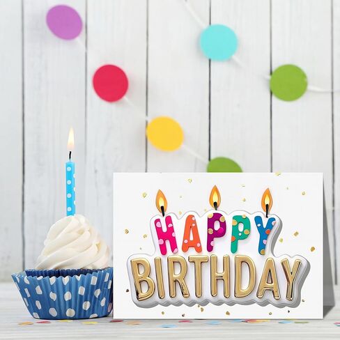 150 Happy Birthday Cards Bulk, Gold Foil Printing with Envelopes and Stickers - 6 Designs Greeting Notes with Messages Inside for Office, Employees,Business, Personal 4x6 Inch in Kuwait