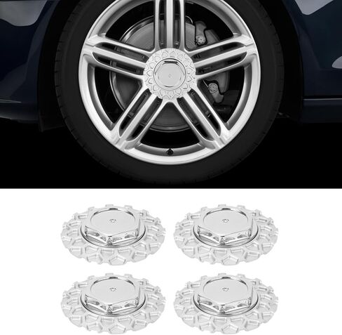 4PCS Car Wheel Center Cap 157mm Silver Stable Structure Lotus Shape Universal Fit Car Rim Hub Caps for Vehicles in Saudi Arabia