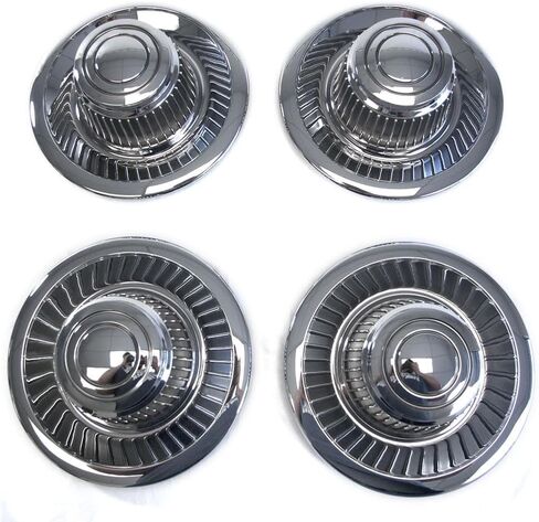 مجموعة انعكاسات تلقائية مكونة من 4 أغطية مركزية من الكروم ABS على طراز ديربي لسيارة GM Classic 1967-1982 in Kuwait