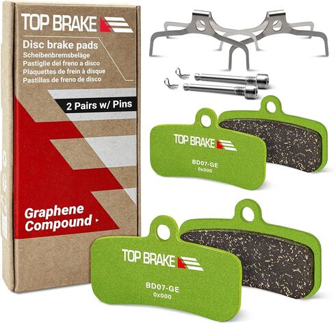 TOP BRAKE 2 Pairs Disc Bike Brake Pads for Shimano 4 Piston Saint BR-M810 M820 Zee M640 XTR-M9120, Deore XT BR-M8020, M8120,M6120,BR-MT420,MT510,MT520 Tektro HD M745 735 725 750 TRP,SL,Slate T4,G-S in Kuwait