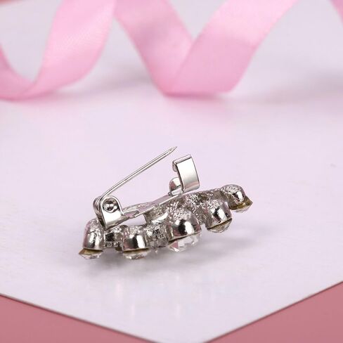 LUOEM 12 Pieces Crown Brooch Fashion Diamond Wedding Party Pageant Tiara Crown Corsage for Wedding Valentine's Day Supplies (Silver) in Kuwait