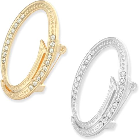 Alphabet Brooch Set, Zinc Alloy Initial Pin, Silver and Gold, 2-Piece, Contemporary Style, 1.96 Inches in Saudi Arabia