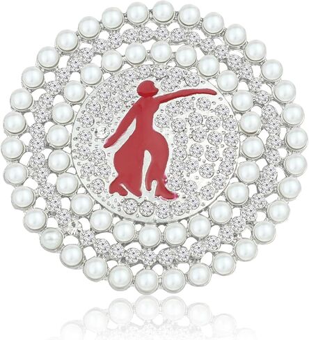 Greek Sorority Paraphernalia Gift for Women Pearl & Crystal Sorority Brooch Pin Sisterhood Graduation Gift for Soror in Kuwait