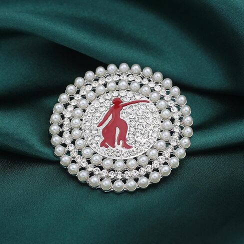 Greek Sorority Paraphernalia Gift for Women Pearl & Crystal Sorority Brooch Pin Sisterhood Graduation Gift for Soror in Kuwait