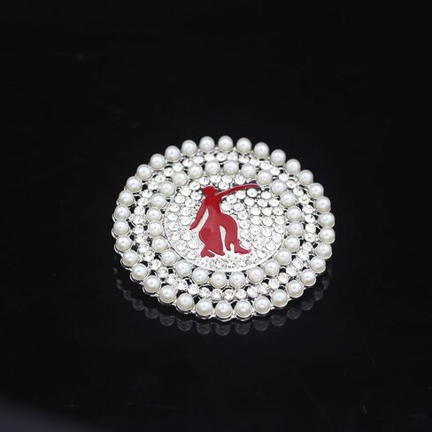 Greek Sorority Paraphernalia Gift for Women Pearl & Crystal Sorority Brooch Pin Sisterhood Graduation Gift for Soror in Saudi Arabia