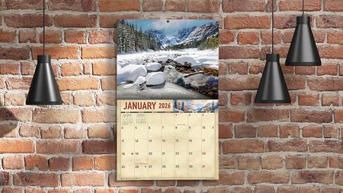 تقويم حائط كولورادو ذو المناظر الطبيعية الخلابة لعام 2026، مقاس كبير جدًا لمدة 16 شهرًا 14 × 22، الجبال المهيبة، بحيرات جبال الألب، من شركة KING-Monster Calendars in Kuwait