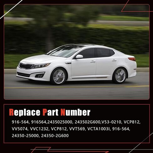 AUCERAMIC 2435025000 ضرس توقيت صمام متغير لمحرك السحب مناسب لشركة Hyundai 2010-2014 Genesis Coupe 2010-2012 Santa Fe، مع Kia 2010-2013 Forte 2006-2010 Optima 2.0L 2.4L 243502G600 in Kuwait