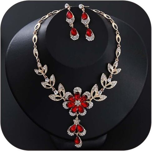 Wedding Jewelry Sets for Women Wedding Guest Dress Sparkly Crystal Prom Dresses Black and Gold Jewelry Sets for Bridesmaid Trendy 2025 in Kuwait