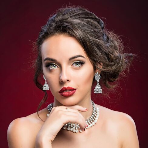 16 Pairs Jhumkas الهندي أقراط للنساء خمر Jhumka جرس هوب استرخى طقم من الحلقان مجوهرات العرقية البوهيمية الهندية in Kuwait
