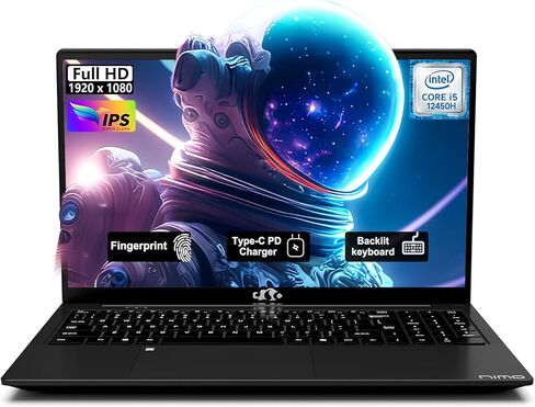 كمبيوتر محمول NIMO 15.6 FHD للطلاب، ذاكرة وصول عشوائي 16 جيجابايت، 1 تيرابايت SSD، ضمان لمدة عامين، إرجاع 90 يومًا، لوحة مفاتيح بإضاءة خلفية، بصمة الإصبع، Intel Pentium Quad-Core N100(Beat to i3-1115G4، حتى 3.4 جيجا هرتز)، WiFi 6، Win 11، أزرق in Kuwait