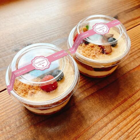 Tamper Proof Stickers 9x1.2 Inch, Bakery Stickers and Labels for Baked Goods, Handmade Crafts, Packaging, and Small Business Use, Tamper Evident Seal Sticker, 200 Pcs (Pink) in Kuwait