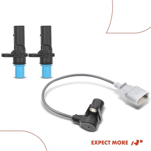 A-Premium 3-PC Engine Camshaft Crankshaft Position Sensors Compatible with Volkswagen Jetta 2006-2008, Passat 2006-2007, Golf, Eos, GTI & Audi A3, A4, A4 Quattro, TT Quattro, TTS Quattro, 2.0L in Saudi Arabia
