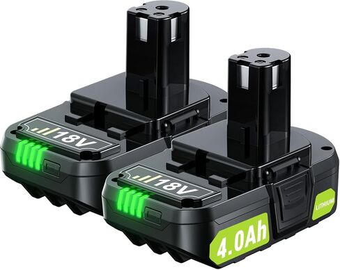 Upgraded 3.8Ah Replacement for Ryobi 18V Battery Lithium and Charger Compatible with Ryobi 18 Volt Battery ONE+ Plus P102 P103 P104 P105 P107 P108 P109 Cordless Tools in Kuwait