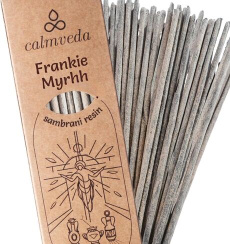 Organic Frankincense Resin Incense Sticks - (24+ Smudge Incense, 9 Inches) Thick Church Incense for Catholic Worship with Frankincense & Myrrh Resin (Loban Olibanum Incense) in Kuwait