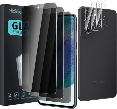 [2+2] عبوتان من واقي شاشة الخصوصية لهاتف Samsung Galaxy S20 fe، مع عبوتين من واقي عدسة الكاميرا 2.5D Edge 9H، طبقة حماية للشاشة من الزجاج المقوى، [مضاد للخدش] [خالي من الفقاعات] سهل التركيب متوافق مع هاتف Samsung Galaxy S20 fe in Saudi Arabia