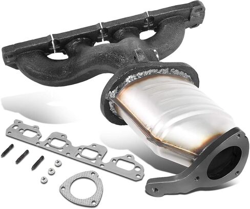 Auto Dynasty Factory Style Front Catalytic Converter Exhaust Manifold Compatible with 2004-2008 Chevy Malibu Pontiac G6 Saturn Aura 2.2L 2.4L, Stainless Steel in Saudi Arabia