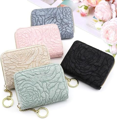 Women's Card Holder Large Capacity Multifunctional Coin Purse ID and Driver's License Anti-Demagnetization Card Case (Blue) in Saudi Arabia