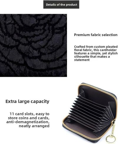 Women's Card Holder Large Capacity Multifunctional Coin Purse ID and Driver's License Anti-Demagnetization Card Case (Blue) in Saudi Arabia
