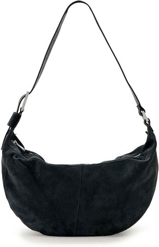 AllSaints Luna Suede Shldr Bag W579XD Ink Blue One Size in Saudi Arabia