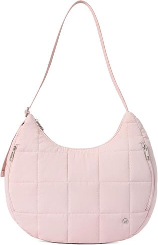 حقائب كتف منتفخة على شكل هلال من WESTBRONCO للنساء، حقائب يد مبطنة منتفخة، محفظة كتف من النايلون مع حزام قابل للتعديل in Kuwait