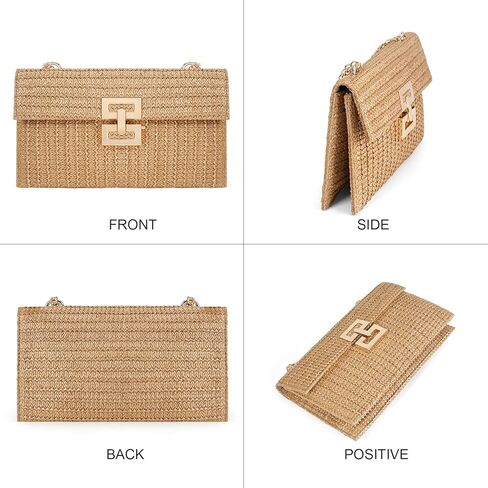 Straw Shoulder Bag for Women Straw Purse for Woven Envelope Bag Summer Purses for Women 2025 Deal Vacation Handbags in Saudi Arabia