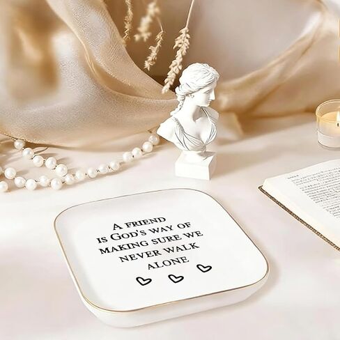 أفضل صديق هدايا عيد ميلاد للنساء صينية مجوهرات مسيحية، تخرج الصداقة للنساء أفضل صديق BFF عيد ميلاد مجوهرات حلية صينية طبق in Kuwait