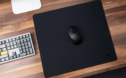 Keychron High-Performance Gaming Mouse Pad, Ultra-Smooth Micro-Weave Surface, Anti-Slip Rubber Base, Durable Stitched Edges, Quiet Mouse Movements - Black- 17.72"x 15.75“ in Saudi Arabia