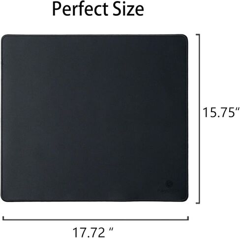 Keychron High-Performance Gaming Mouse Pad, Ultra-Smooth Micro-Weave Surface, Anti-Slip Rubber Base, Durable Stitched Edges, Quiet Mouse Movements - Black- 17.72"x 15.75“ in Saudi Arabia