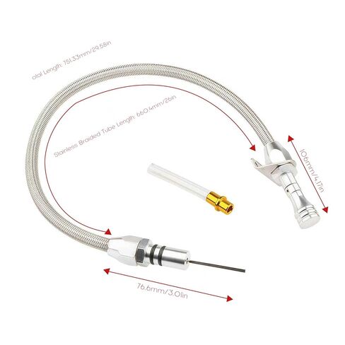 Flexible Stainless Transmission Dipstick - Compatible with Chevy TH-350/TH-400 Turbo SBC BBC, 530mm Firewall Mount（Silver） in Saudi Arabia