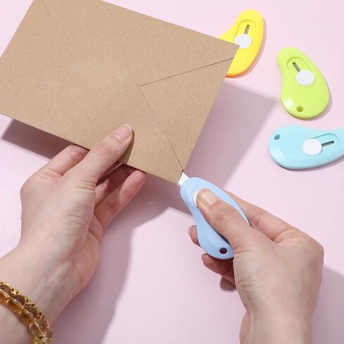 Cute Box Cutter Mini, Mabor 6Pcs Mini Utility Knife for Letter, Small Retractable Package Opener, Compact Box Opening Letter Opener Cutter for Home and Office Use in Saudi Arabia