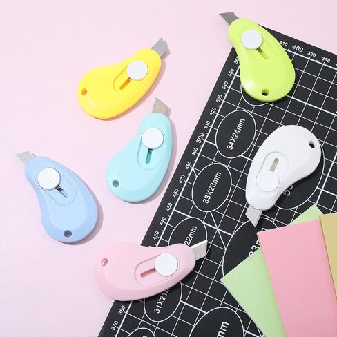 Cute Box Cutter Mini, Mabor 6Pcs Mini Utility Knife for Letter, Small Retractable Package Opener, Compact Box Opening Letter Opener Cutter for Home and Office Use in Saudi Arabia