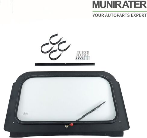 زجاج أمامي زجاجي كامل من munirater مع ممسحة سوداء بديلة لـ RZR 570 800 XP 900 2008-2014 in Saudi Arabia