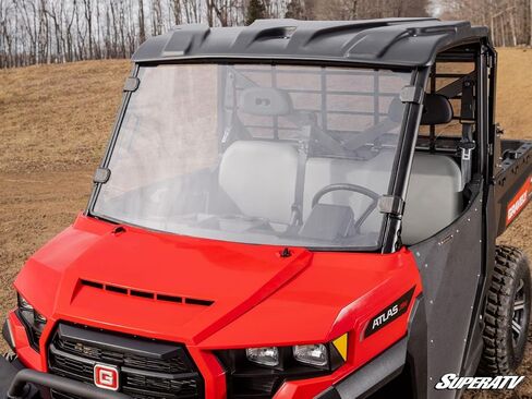 SuperATV Standard Polycarbonate Full Windshield for Gravely Atlas JSV | 2023+ | Clear | Made of 1/4" Poly | 250x stronger than glass | 25x stronger than acrylic | Made in the USA in Saudi Arabia